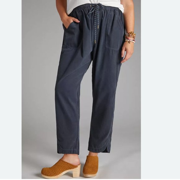 Anthropologie Pants - Anthropologie Relaxed Corduroy Pants in Dark Grey size Medium